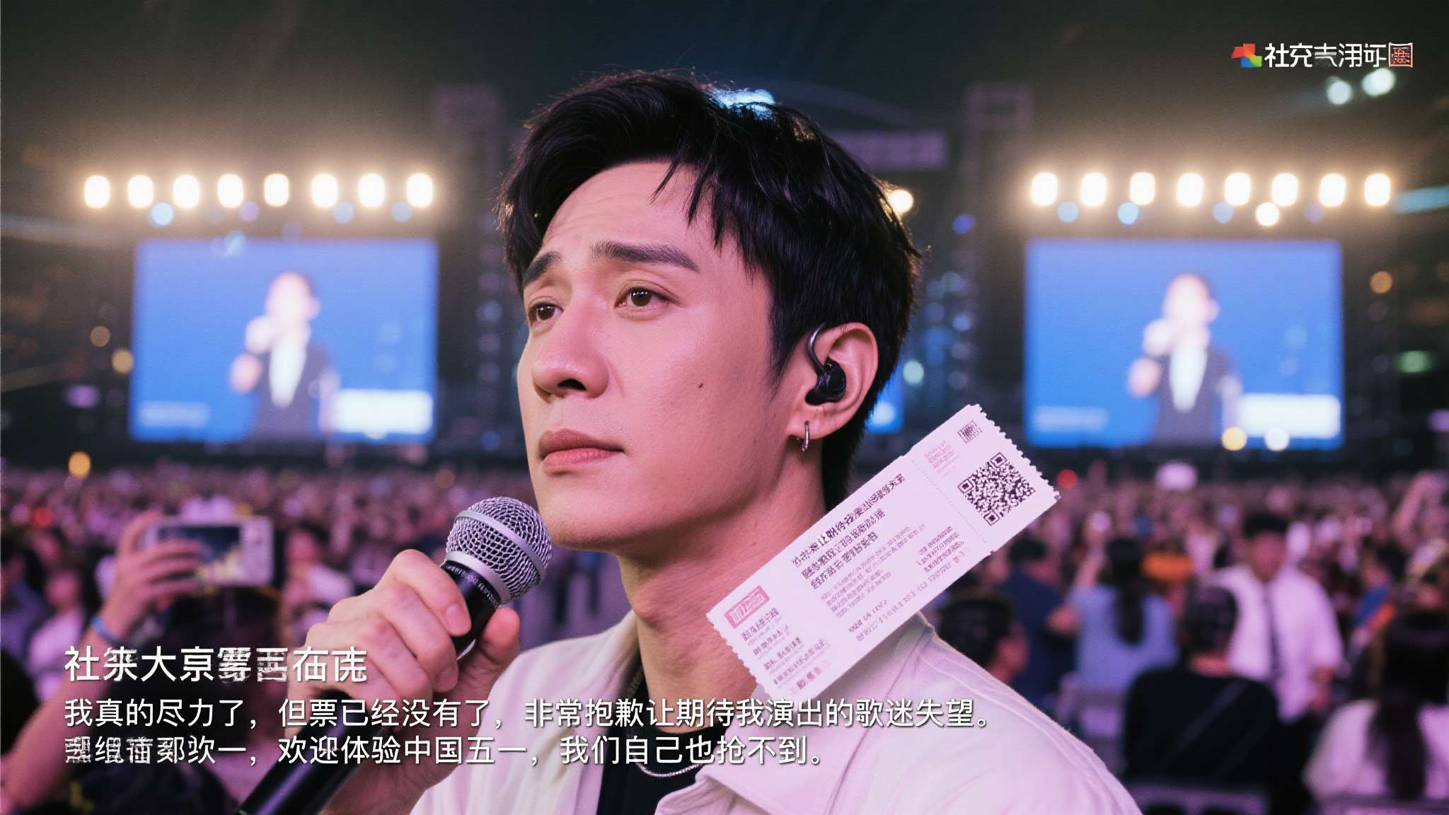 歌手本人在社交平台上发文，用略带无奈的语气表示："我真的尽力了，但票已经没有了，